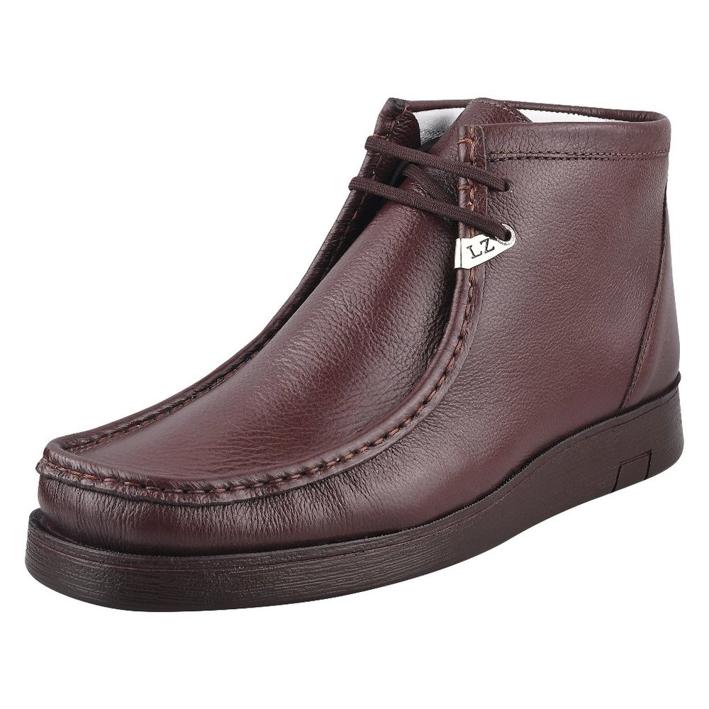 LibertyZeno Brown Leather Desert Chukka Casual Boots